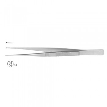 Dissecting Forceps 1 x 2 Teeth Stainless Steel, 15.5 cm - 6" Tip Size 1.0 mm